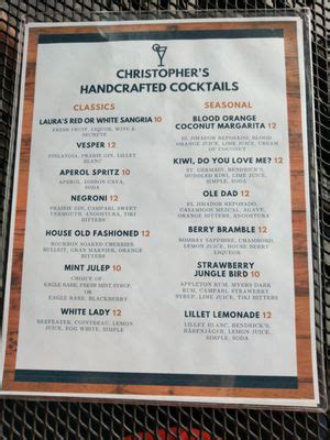 christopher's eats menu